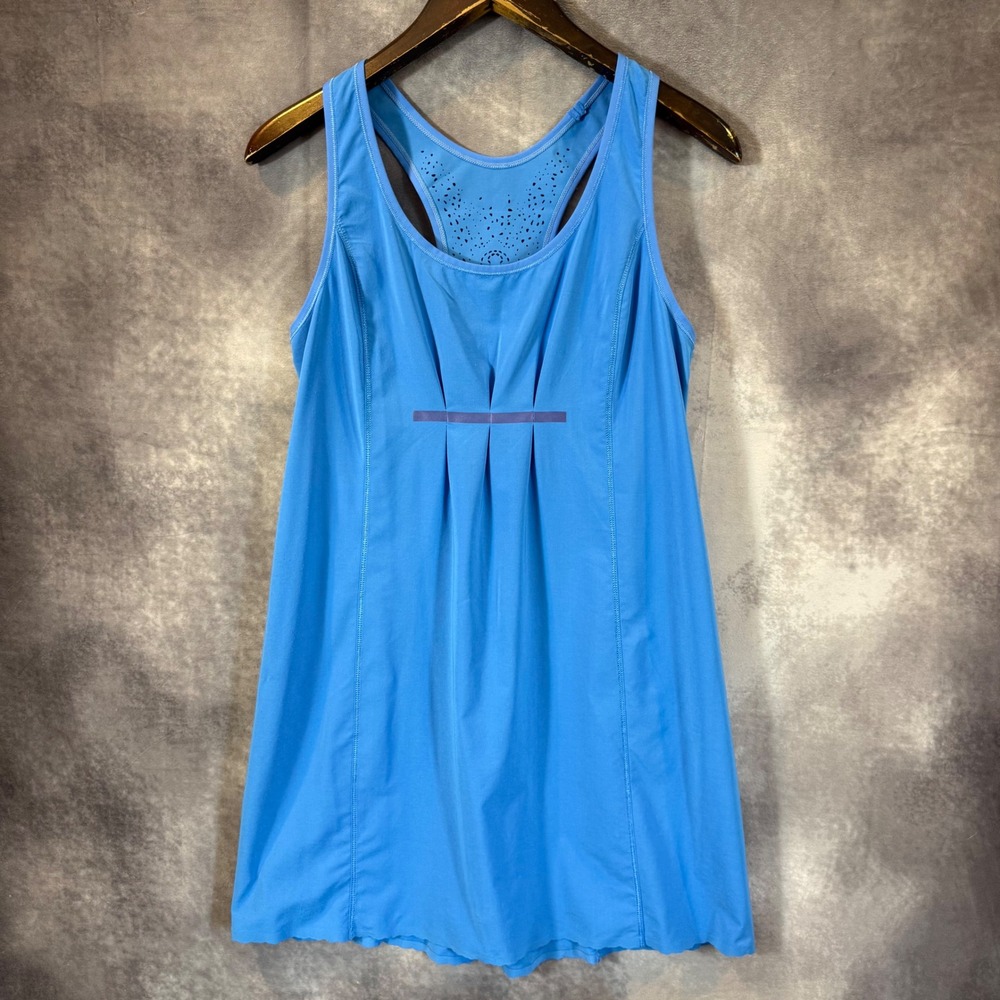 Lululemon Run In The Sun Dress Women Size 6 Blue Tennis Athletic Gym